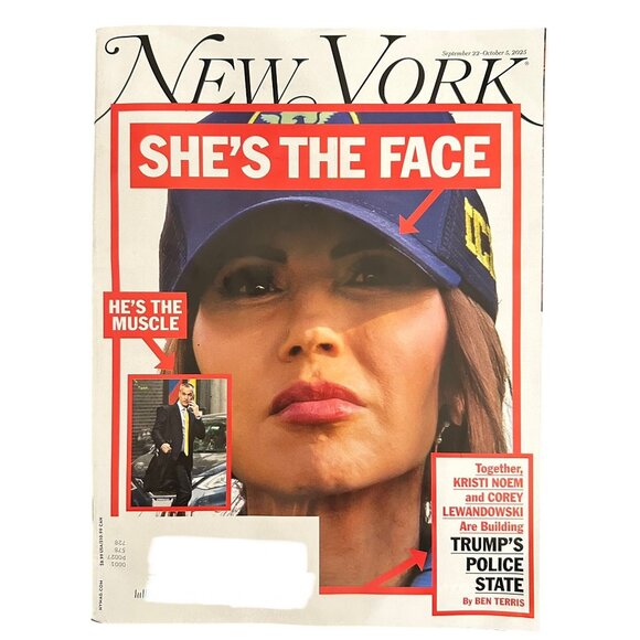 New York Magazine September 22 2025 Kristi Noem Corey Lewandowski Trump Police - Picture 1 of 1